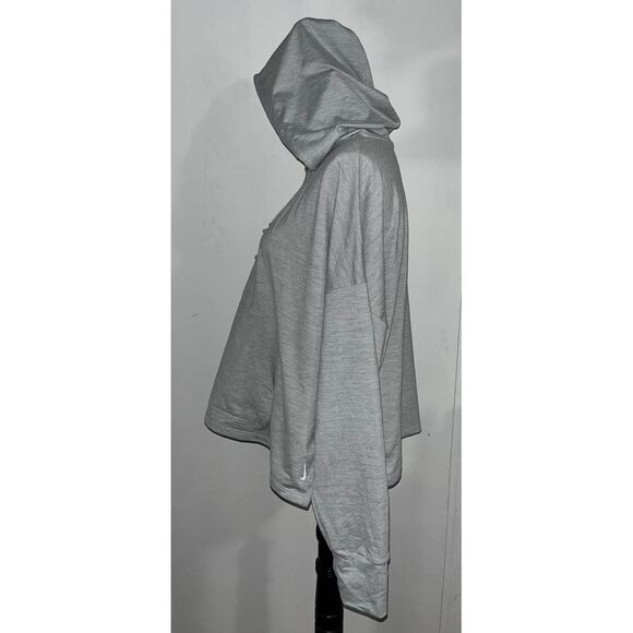 Nike Dri-Fit Women's Grey Cropped Hoodie Size XL - Picture 7 of 9
